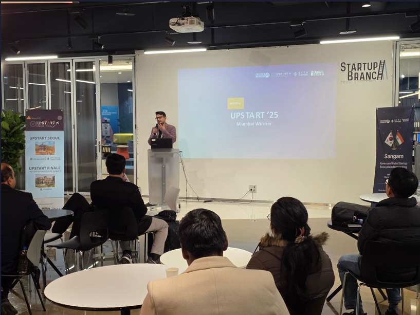 UpStart '25 Mumbai Winner Evify Pitch in Seoul